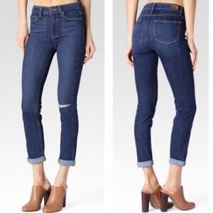 PAIGE Hoxton Crop Rollup Skinny Denim Jeans Size 25